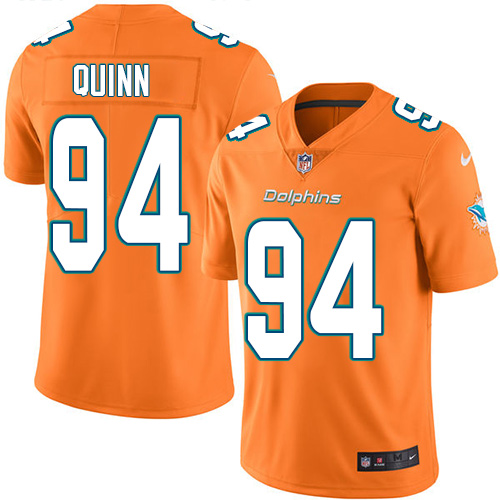 Nike Dolphins #94 Robert Quinn Orange Men's Stitched NFL Limited Rush Jersey - Click Image to Close